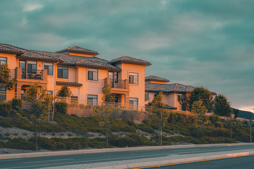 Straight-on view of a row of nearly identical modern suburban homes, representing the lack of architectural diversity in m...